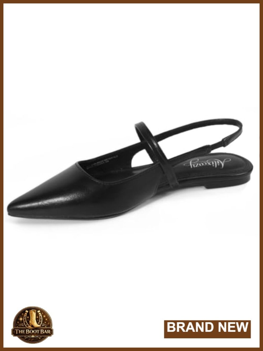 Pointed Toe Slingback Mary Jane Flats with Elastic Straps